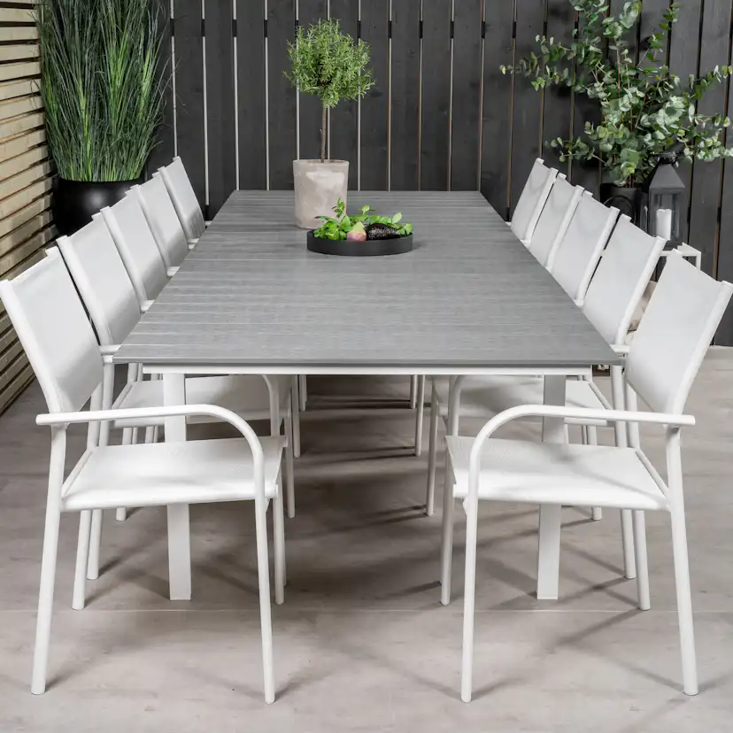 Matgrupp Venture Home Lova 224/324 med 10 Siri Karmstolar