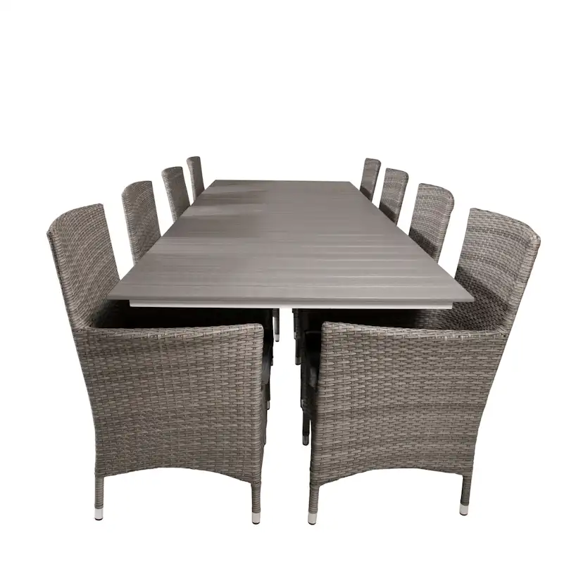 Matgrupp Venture Home Lova 224/324 med 8 Milwa Karmstolar