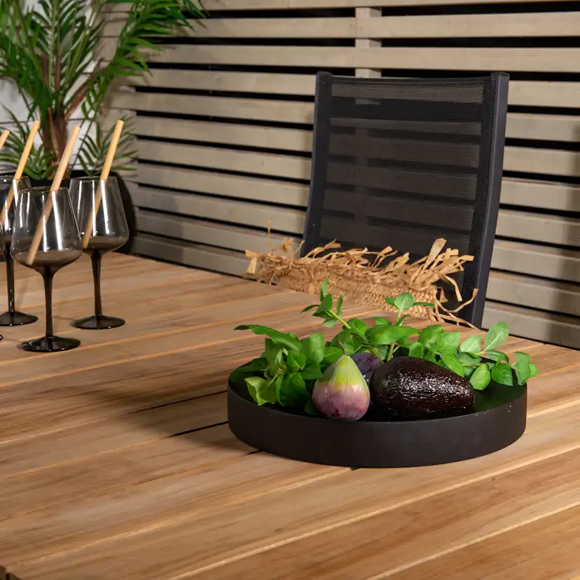 Matgrupp Utomhus Venture Home Meya 160/240 med 4 Copacabana Trädgårdsstolar