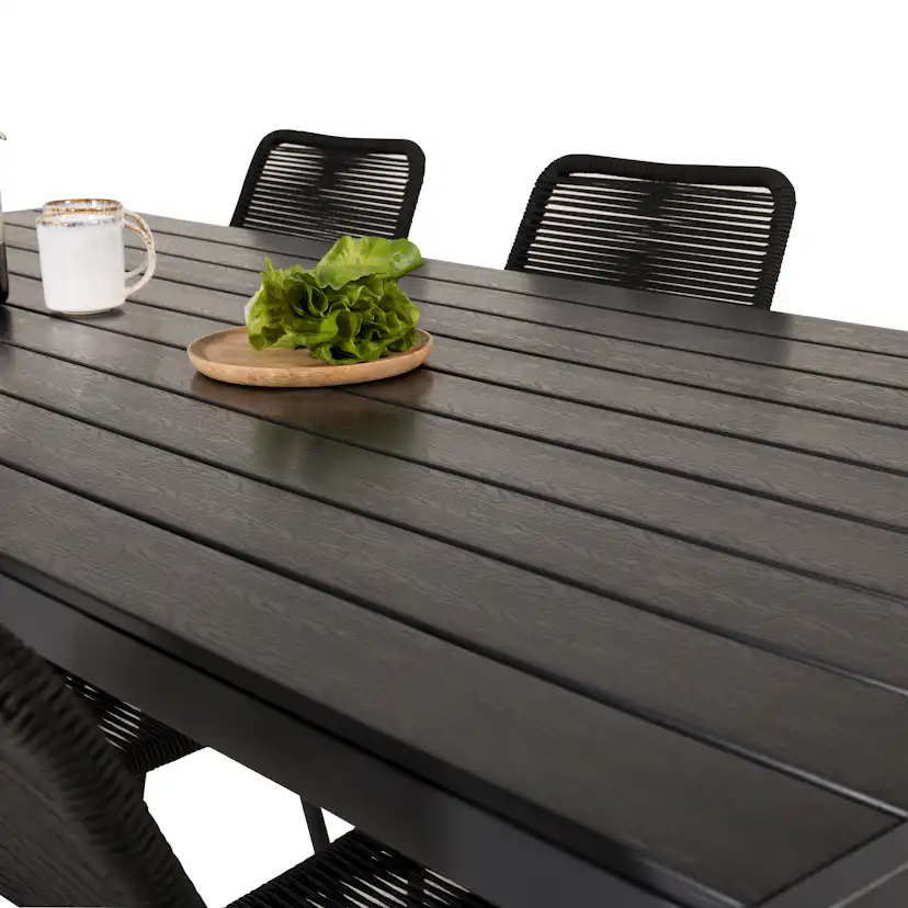 Matgrupp Utomhus Venture Home Bront 205/90 med 6 Leon KarmTrädgårdsstolar