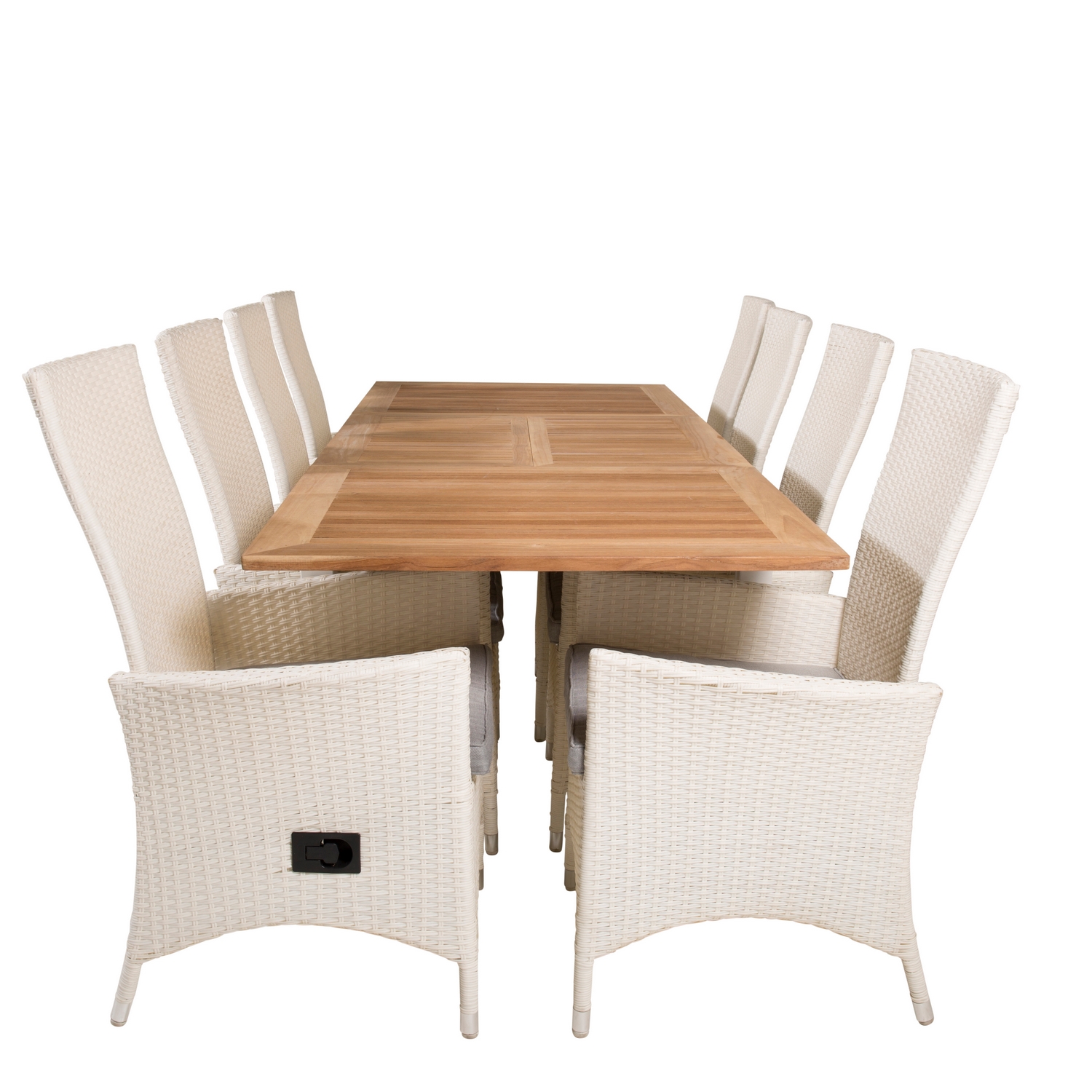 Matgrupp Utomhus Venture Home Perla 160/240 med 8 Pishi KarmTrädgårdsstolar