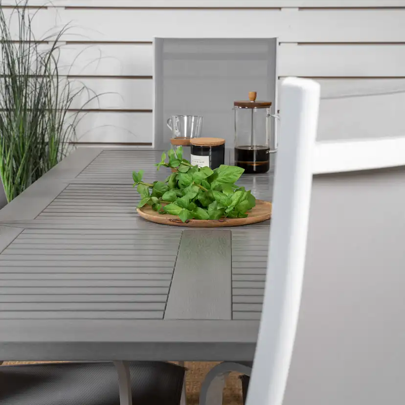 Matgrupp Venture Home Aleyna 152/210 med 6 Copacabana Stolar