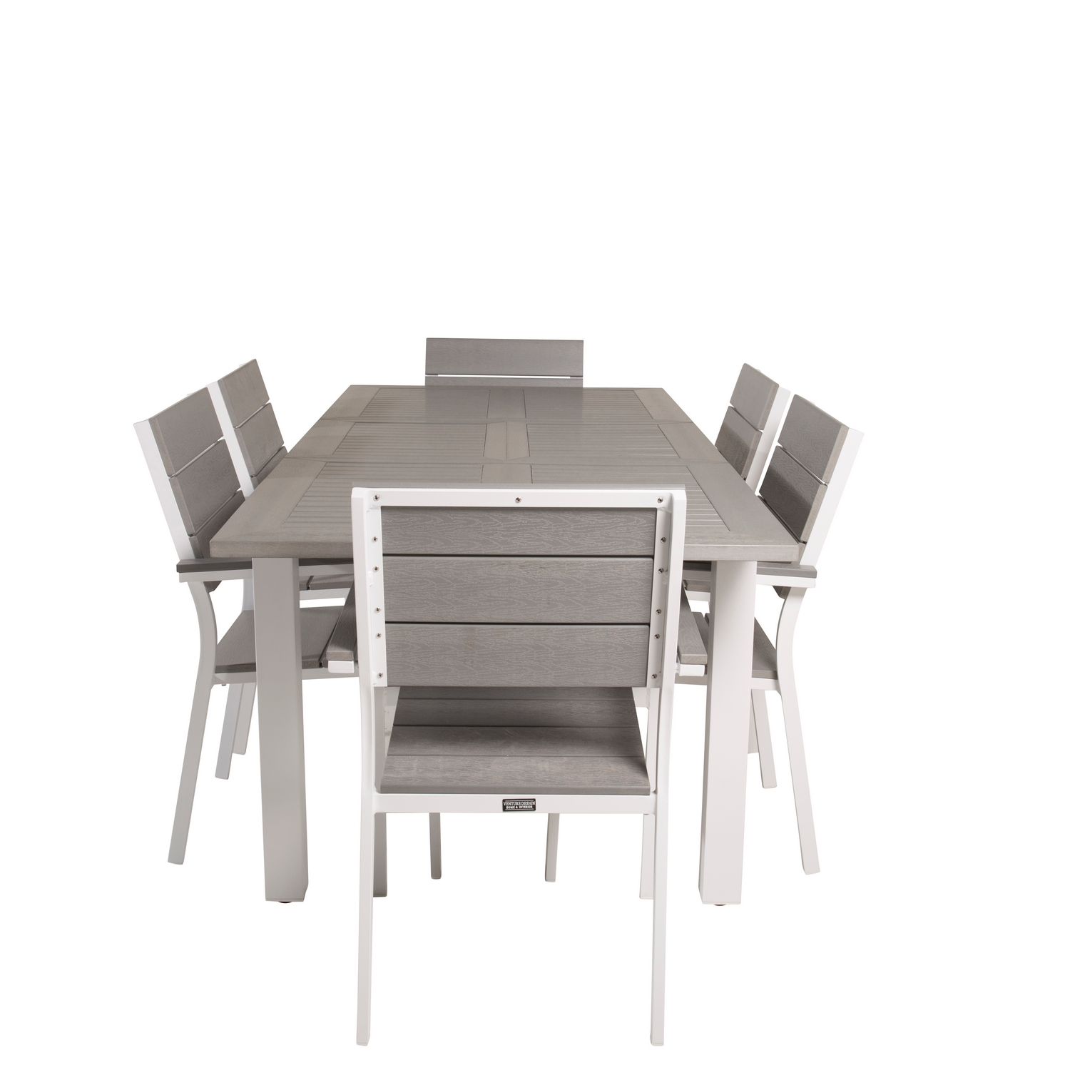 Matgrupp Venture Home Aleyna 152/210 med 6 Lova Matstolar