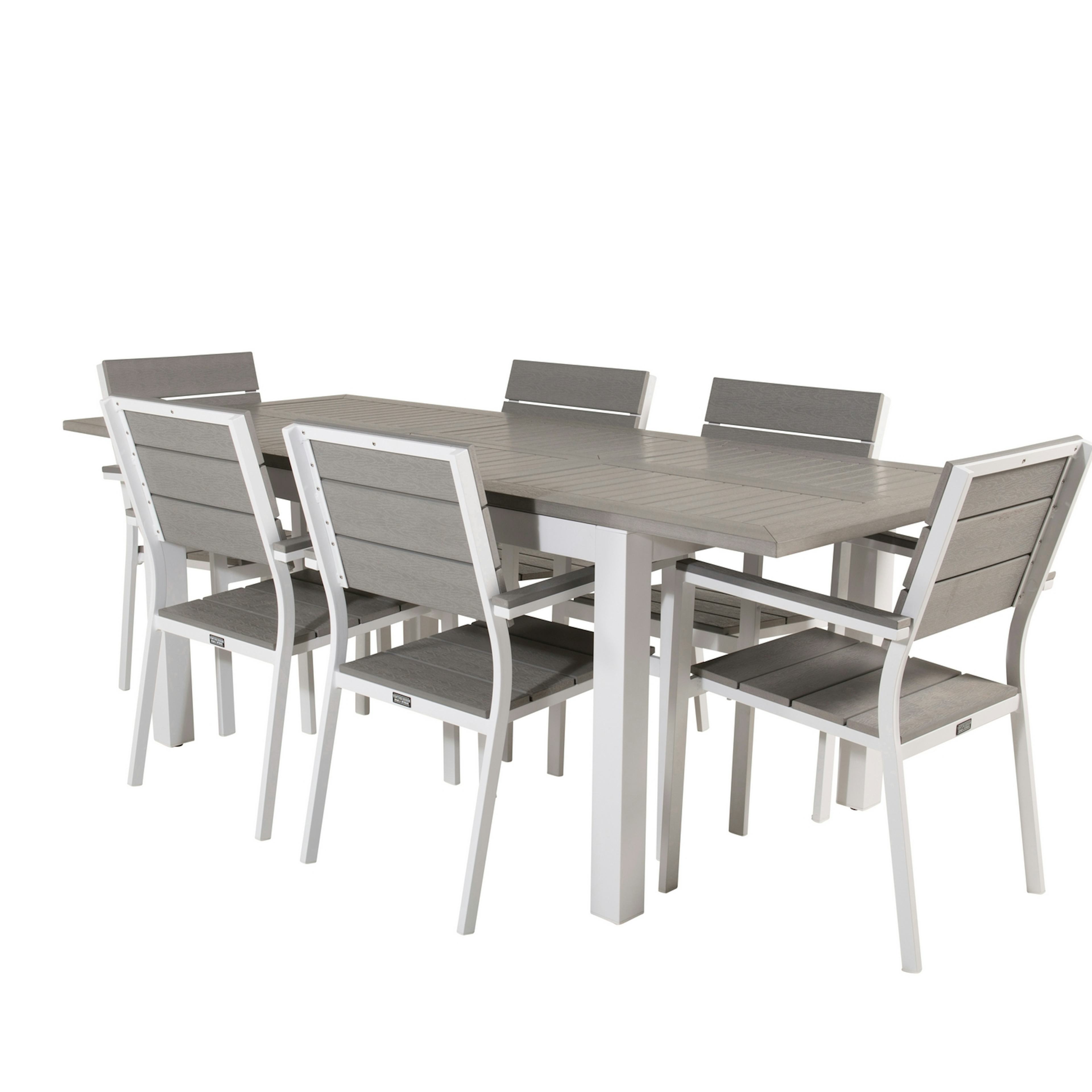 Matgrupp Venture Home Aleyna 152/210 med 6 Lova Matstolar