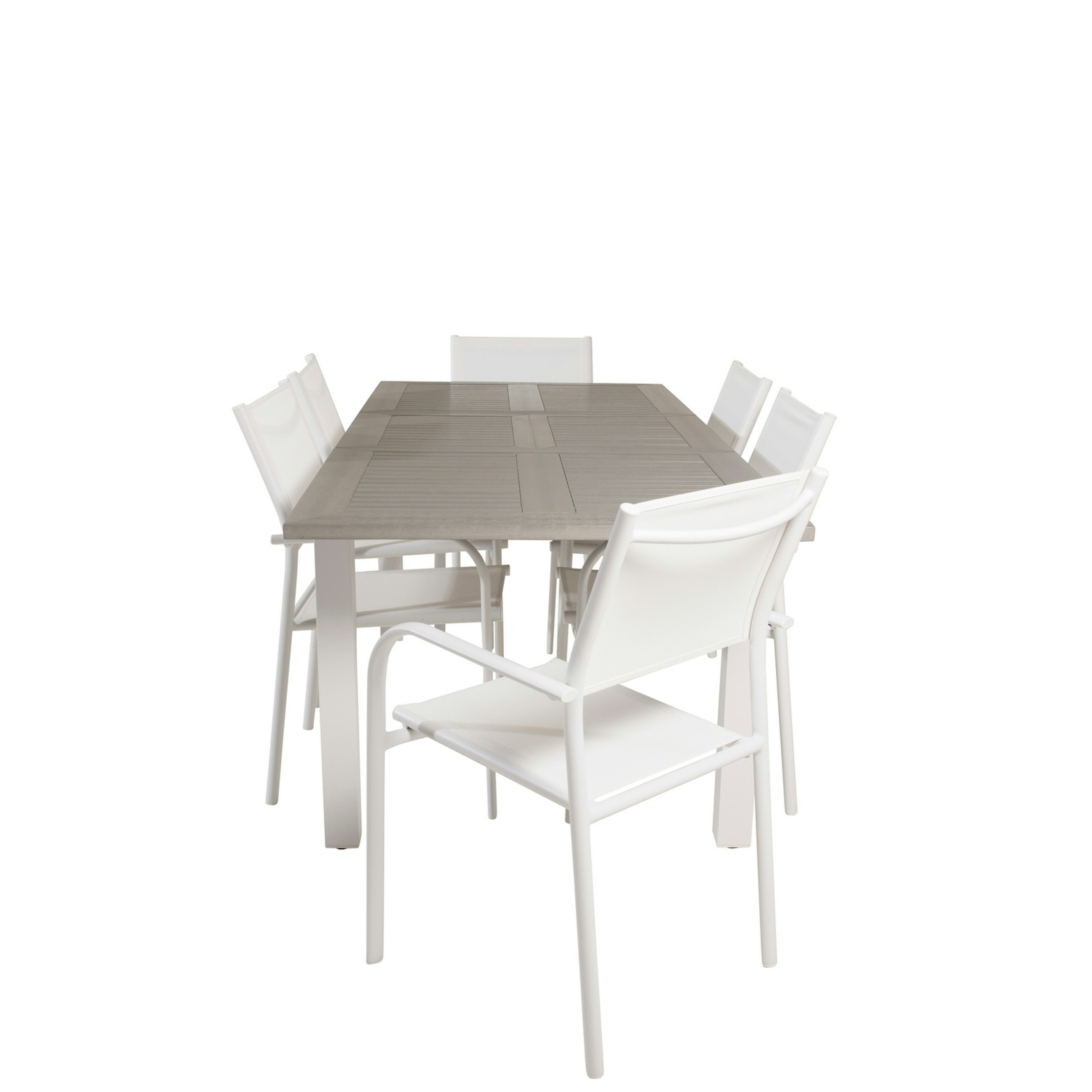 Matgrupp Venture Home Aleyna 152/210 med 6 Siri Karmstolar