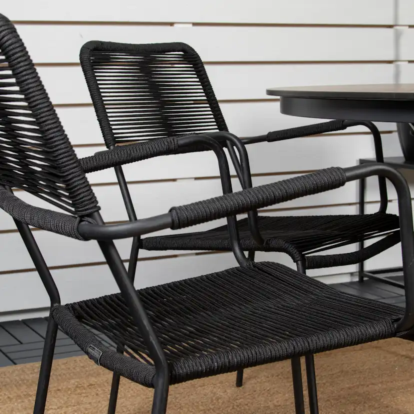 Matgrupp Venture Home Lea Ø120 med 6 Leon Karmstolar