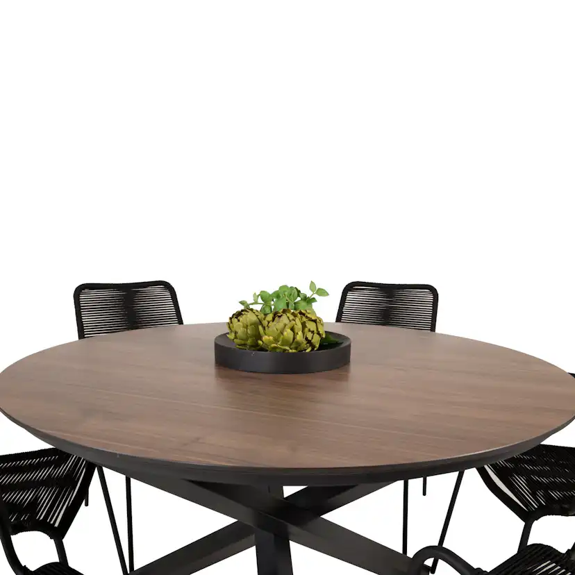 Matgrupp Venture Home Lea Ø120 med 6 Leon Karmstolar