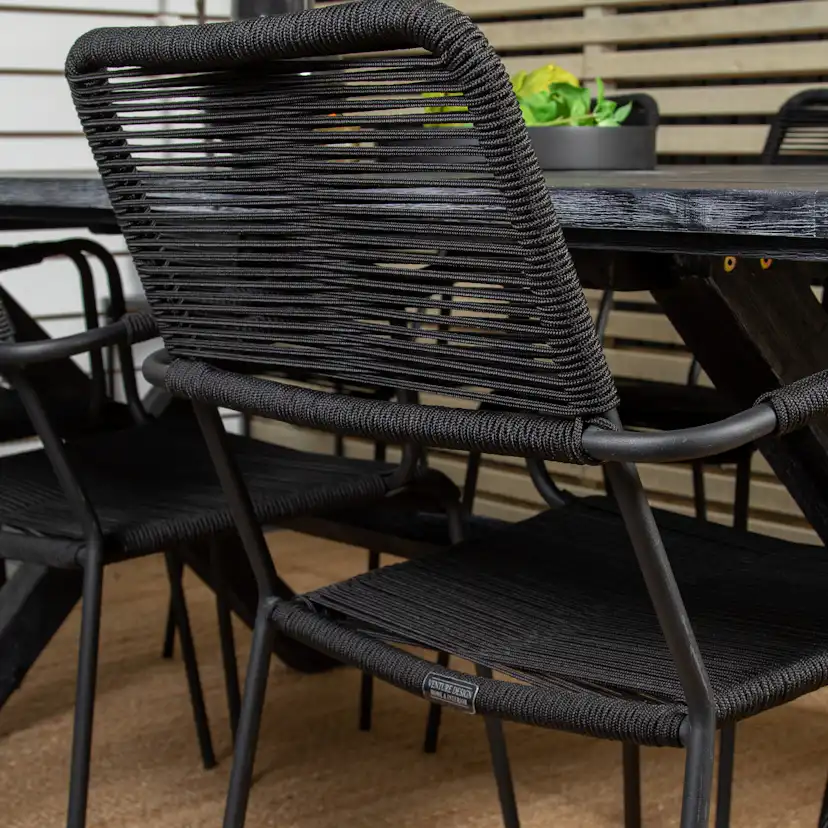 Matgrupp Venture Home Rossi 200 med 6 Leon Karmstolar