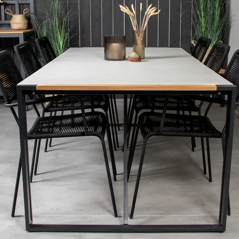 Matgrupp Utomhus Venture Home Thea 200 med 6 Leon KarmTrädgårdsstolar