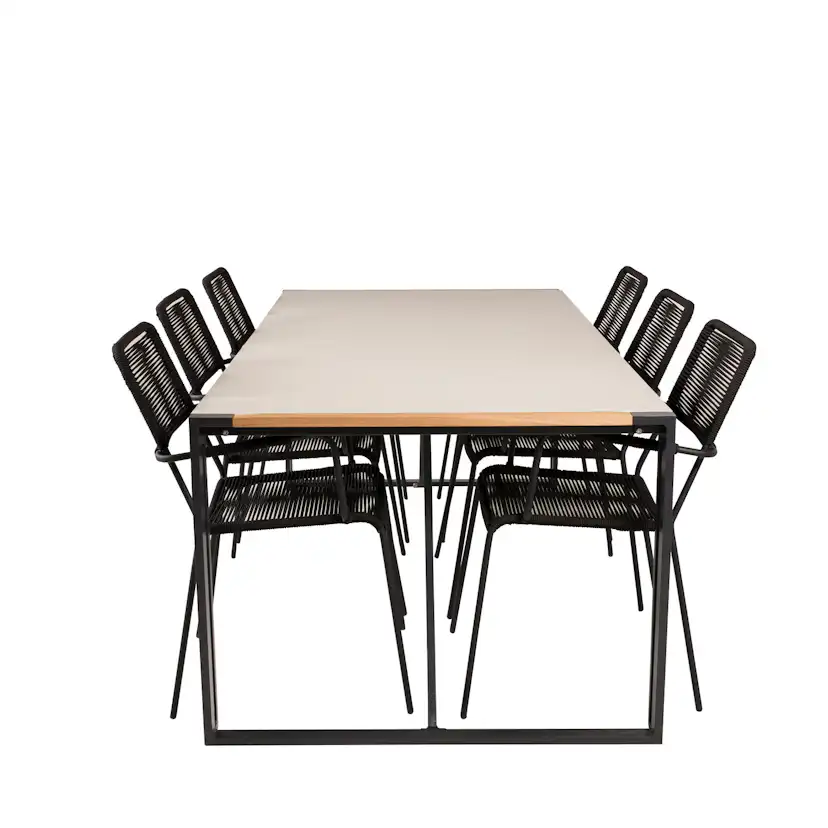 Matgrupp Utomhus Venture Home Thea 200 med 6 Leon KarmTrädgårdsstolar