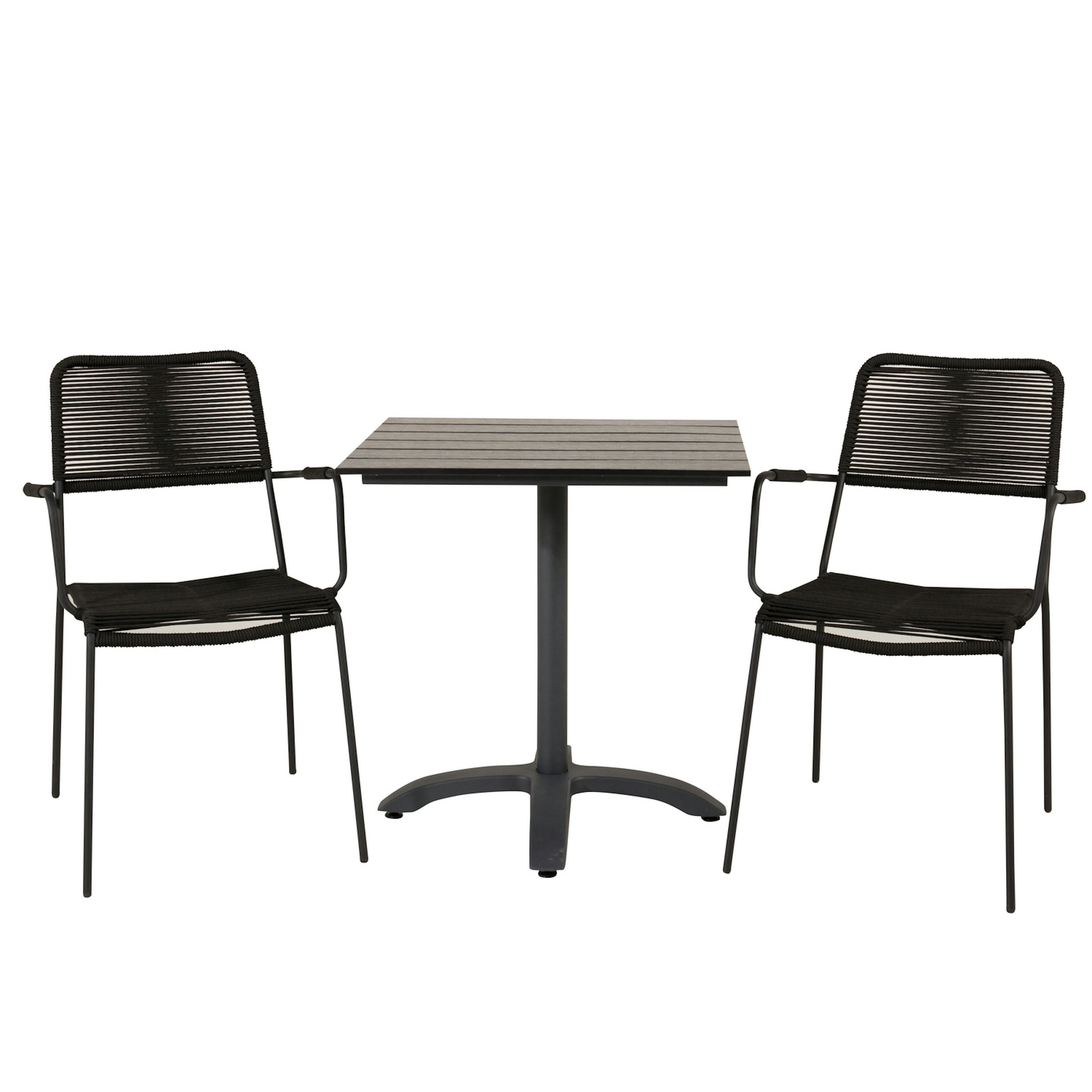 Cafégrupp Venture Home Coco med 2 Leon Karmstolar