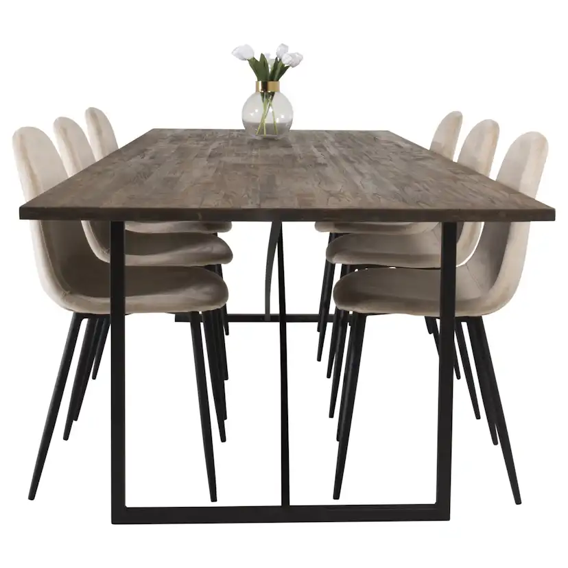 Matgrupp Venture Home Peo med 6 Pobbie Stolar Sammet