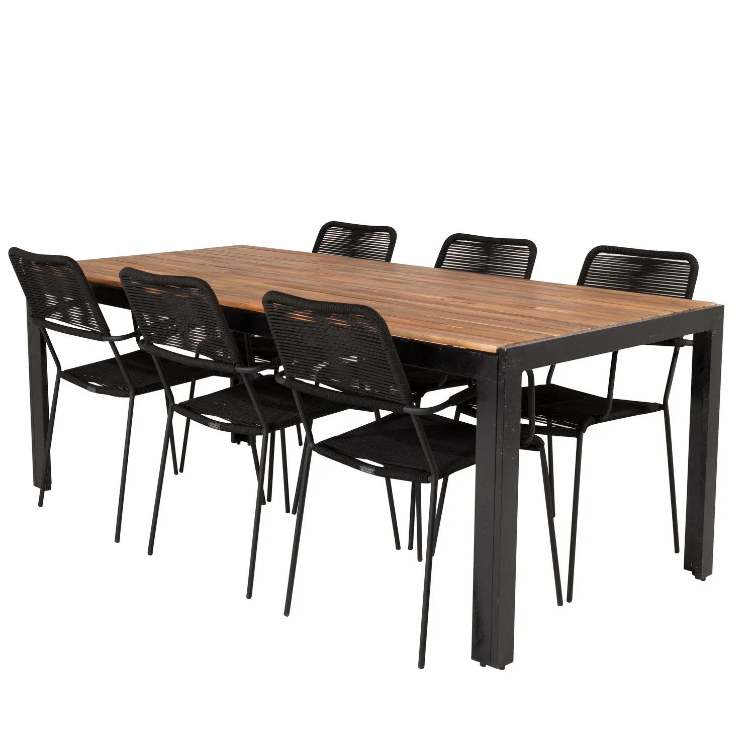 Matgrupp Utomhus Venture Home Berfin med 6 Leon KarmTrädgårdsstolar