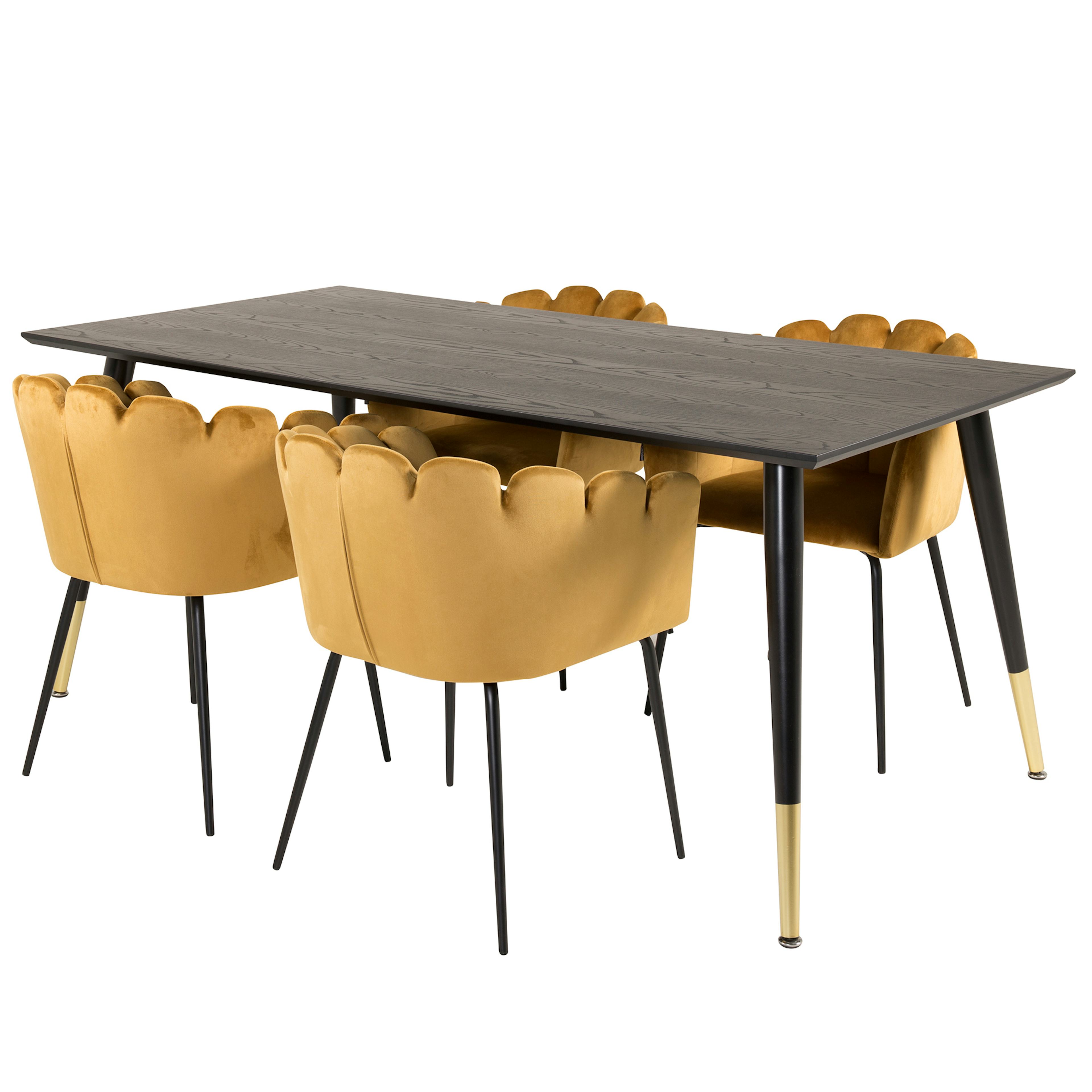 Matgrupp furniture/fashion Disa med 4 Limhamn Rektangulär Stolar