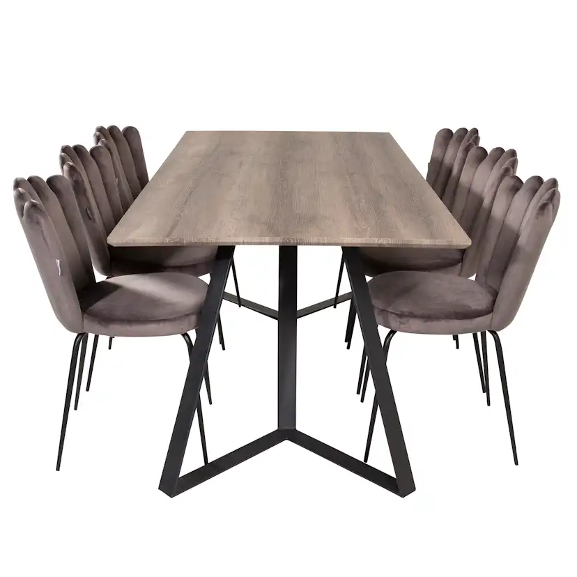 Matgrupp furniture/fashion Madde med 6 Limhamn Light Stolar