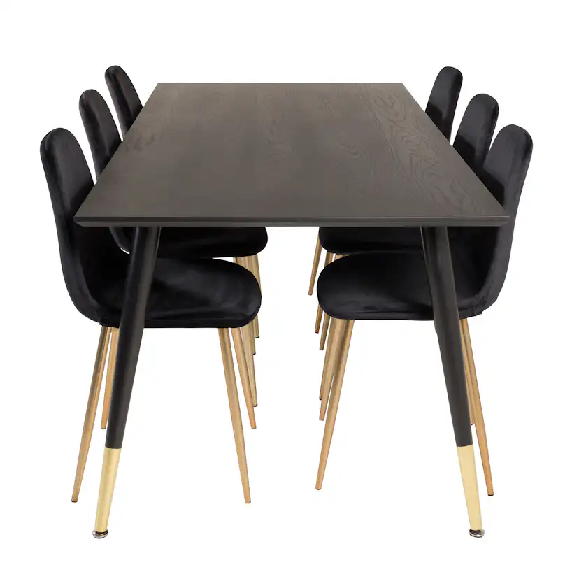 Matgrupp Venture Home Disa med 6 Pobbie Stolar Sammet