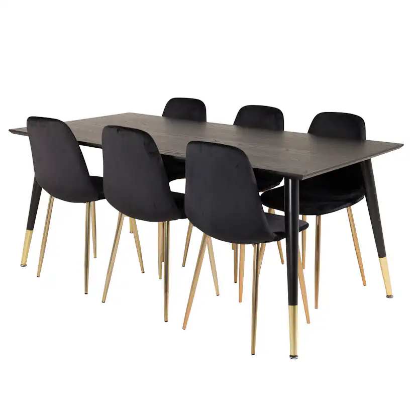 Matgrupp Venture Home Disa med 6 Pobbie Stolar Sammet