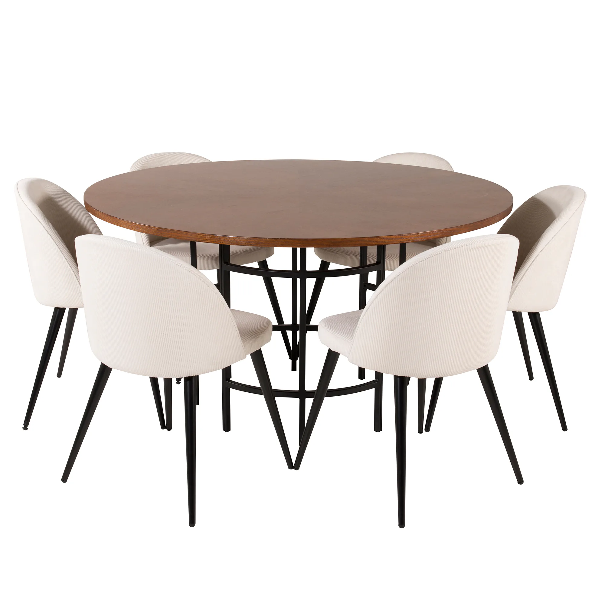 Matgrupp furniture/fashion Copenhagen med 6 Valentina Sammet Stolar