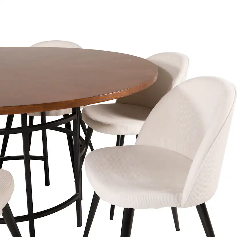 Matgrupp furniture/fashion Copenhagen med 6 Valentina Sammet Stolar