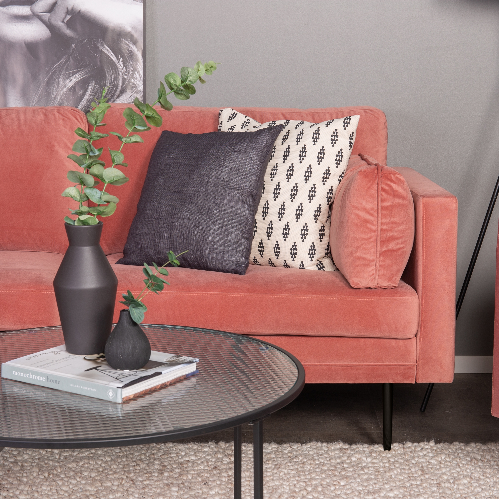 3-sitssoffa Venture Home Boom Sammet