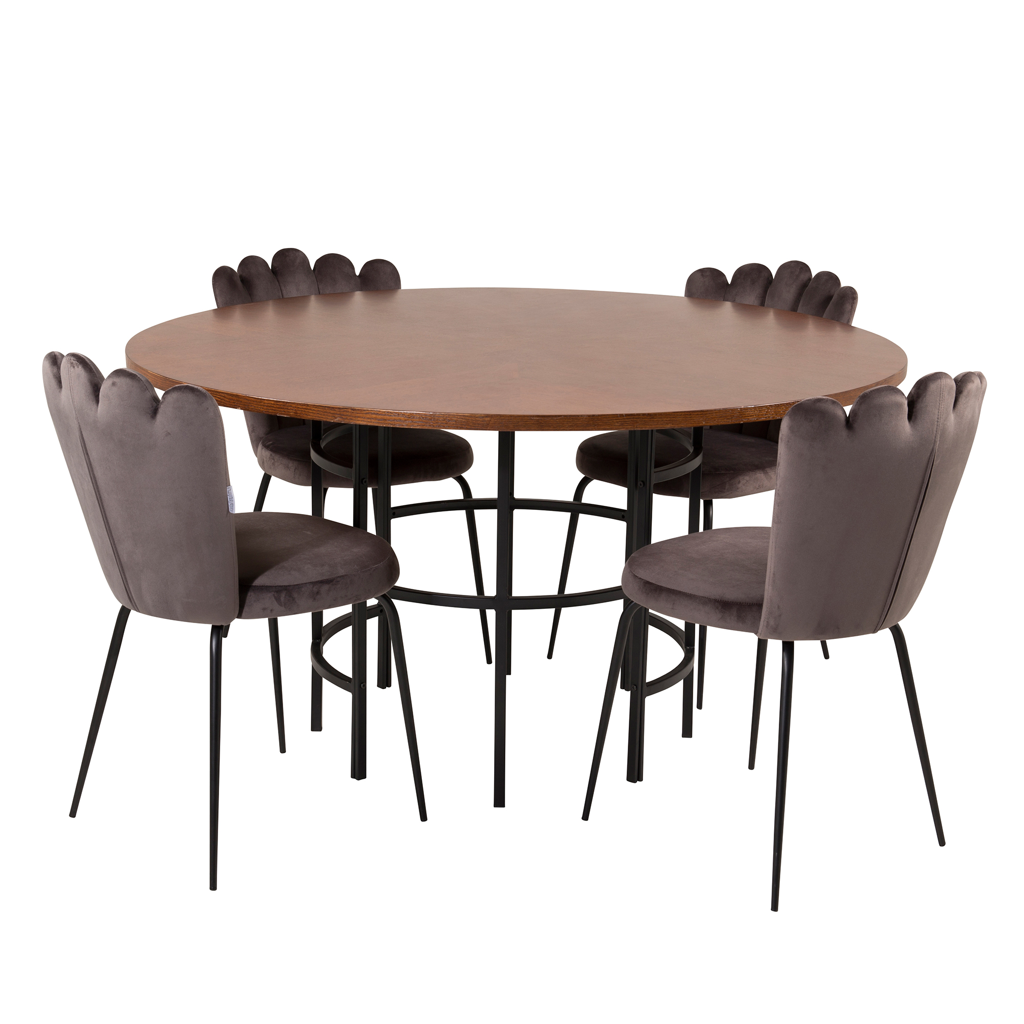 Matgrupp furniture/fashion Copenhagen med 4 Gråa Limhamn Light Stolar