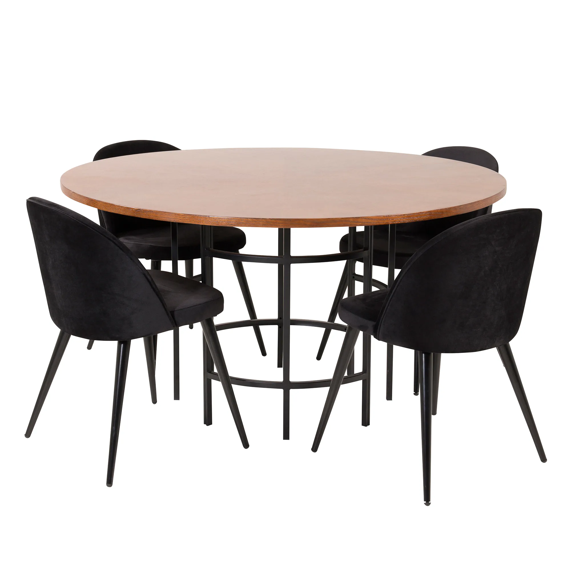 Matgrupp furniture/fashion Copenhagen med 4 Valentina Sammet Stolar