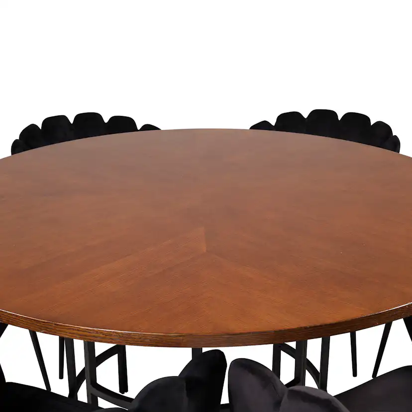 Matgrupp furniture/fashion Copenhagen med 6 Svarta Limhamn Stolar