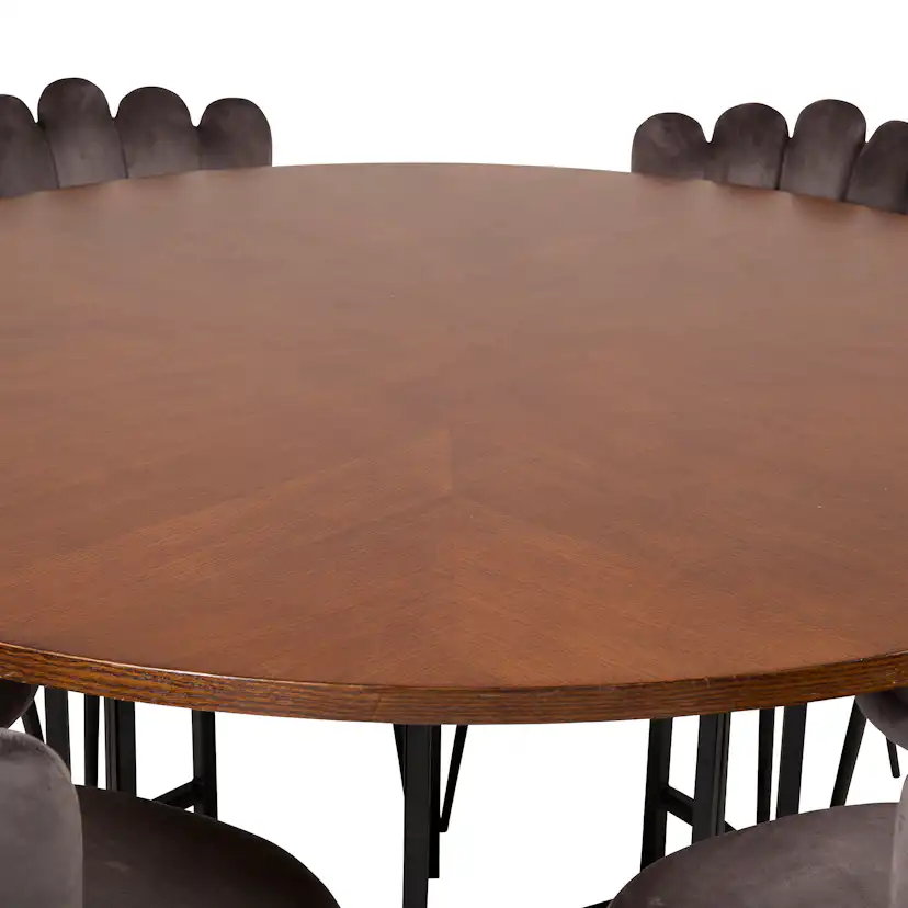 Matgrupp furniture/fashion Copenhagen med 6 Gråa Limhamn Light Stolar