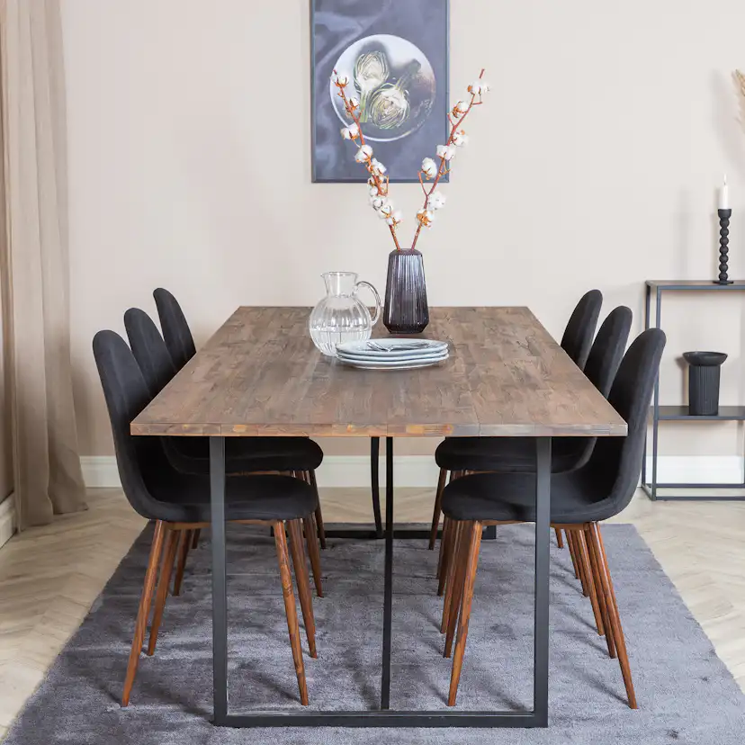 Matgrupp Venture Home Peo med 6 Pobbie Stolar Polyestertyg