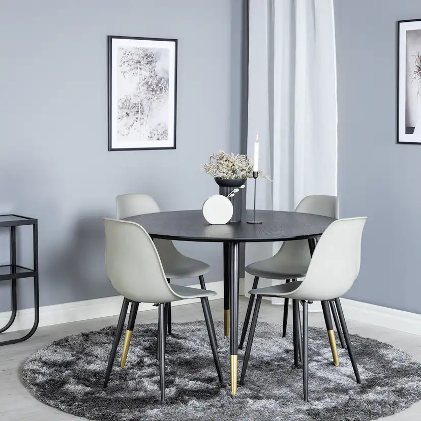 Matgrupp Venture Home Dipp Ø115 cm med 4 Polar Plast Stolar