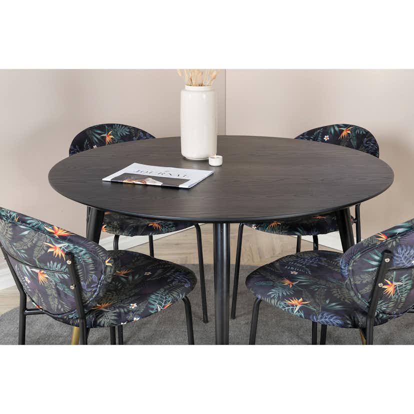 Matgrupp Venture Home Disa Rund med 4 Valor Stolar