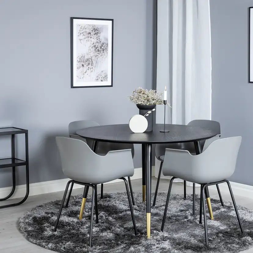 Matgrupp Venture Home Dipp Ø115 cm med 4 Comfort Stolar