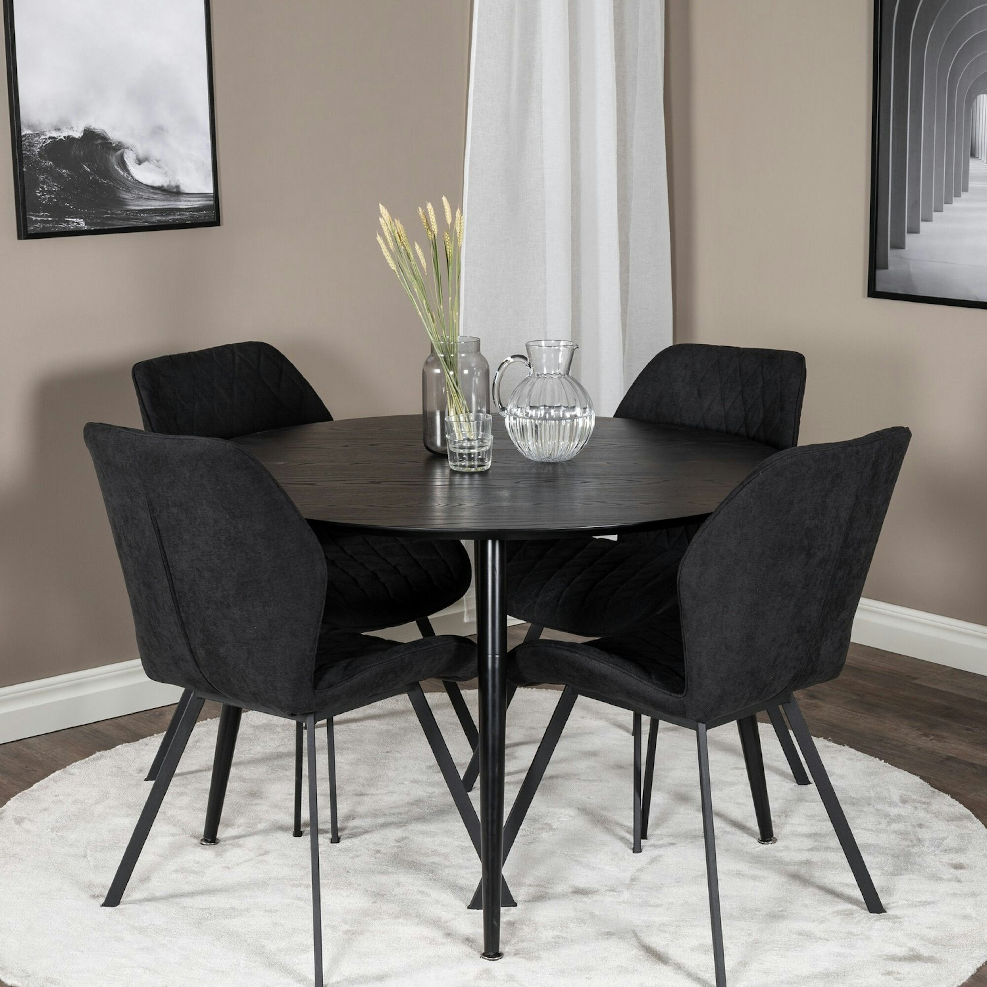 Matgrupp Venture Home Dipp Ø115 cm med 4 Gemma Stolar