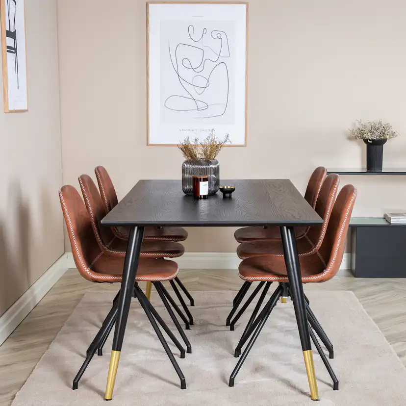 Matgrupp Venture Home Dipp med 6 Polar Snurr Stolar