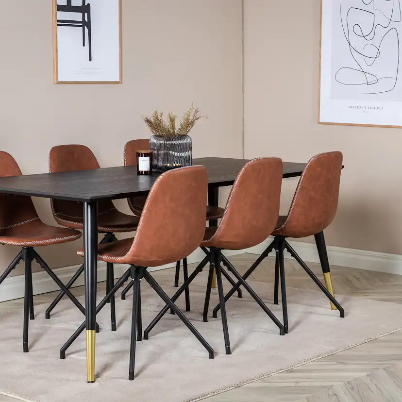 Matgrupp Venture Home Dipp med 6 Polar Snurr Stolar