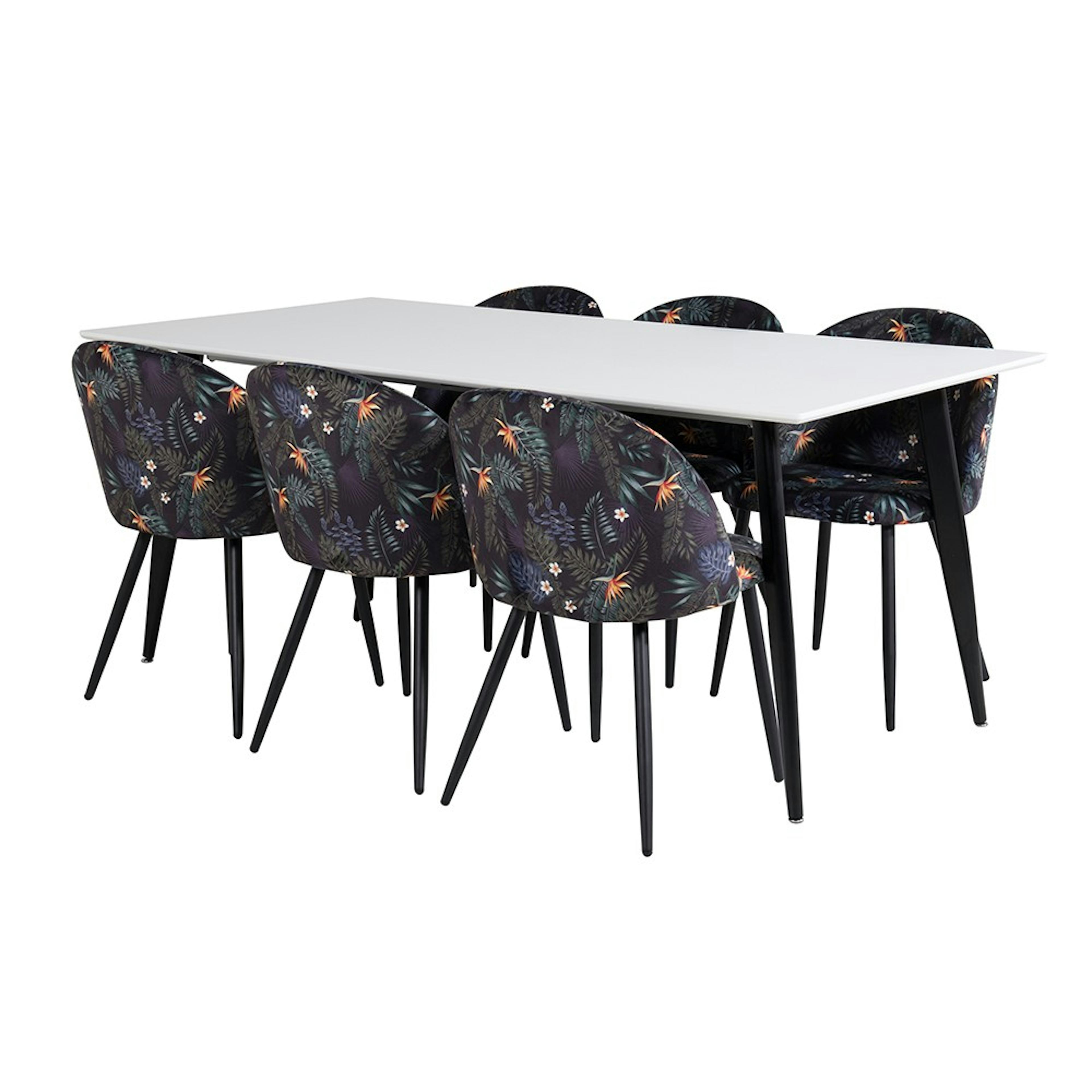 Matgrupp Venture Home Pobbie med 6 Valentina Stolar Polyestertyg