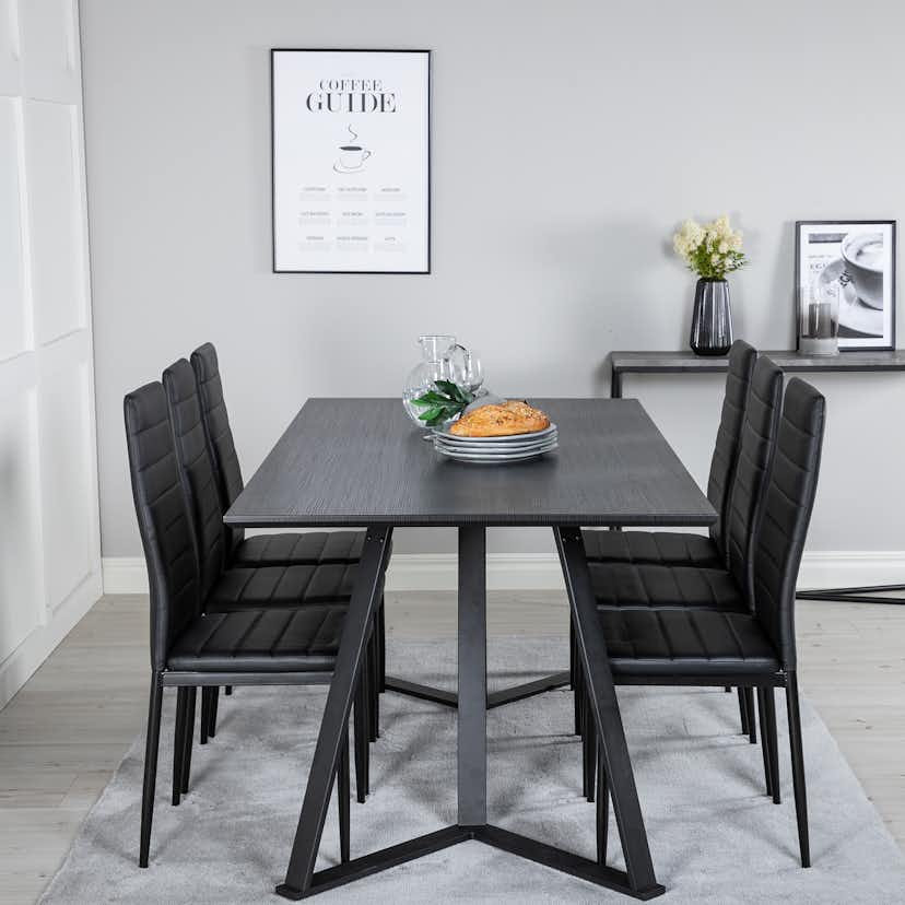 Matgrupp Venture Home Madde med 6 Sly Stolar