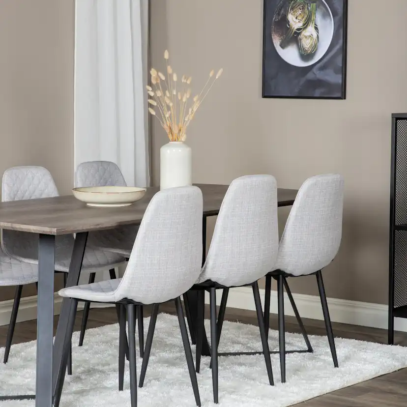 Matgrupp Venture Home Madde med 6 Phoi Stolar Polyestertyg