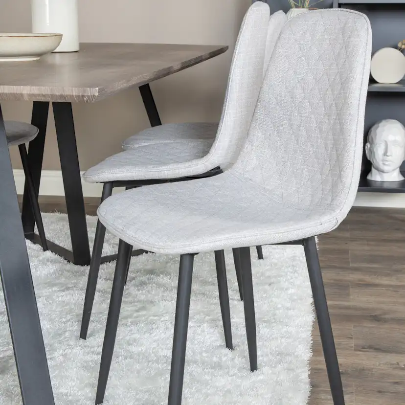 Matgrupp Venture Home Madde med 6 Phoi Stolar Polyestertyg