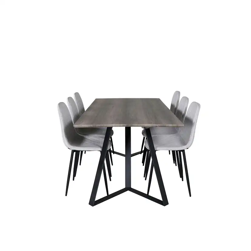 Matgrupp Venture Home Madde med 6 Phoi Stolar Polyestertyg