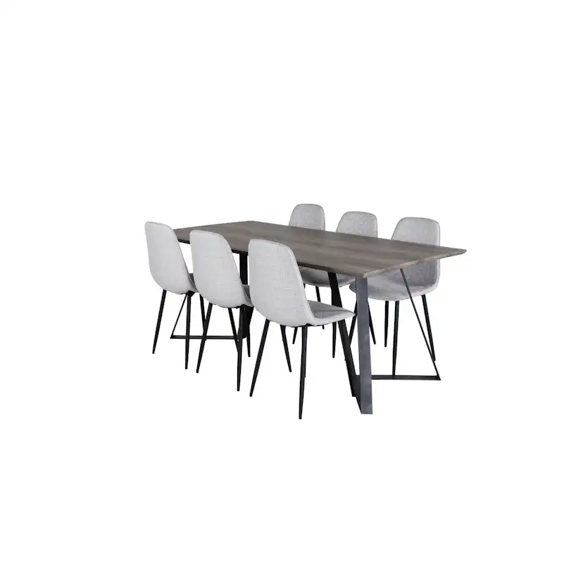 Matgrupp Venture Home Madde med 6 Phoi Stolar Polyestertyg