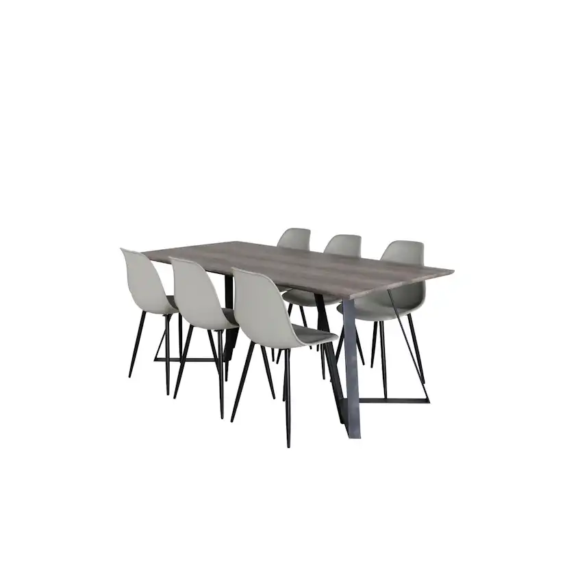 Matgrupp Venture Home Madde med 6 Pop Stolar