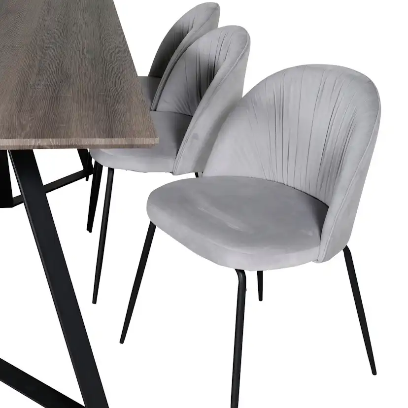 Matgrupp Venture Home Madde med 6 Wrigley Stolar Sammet