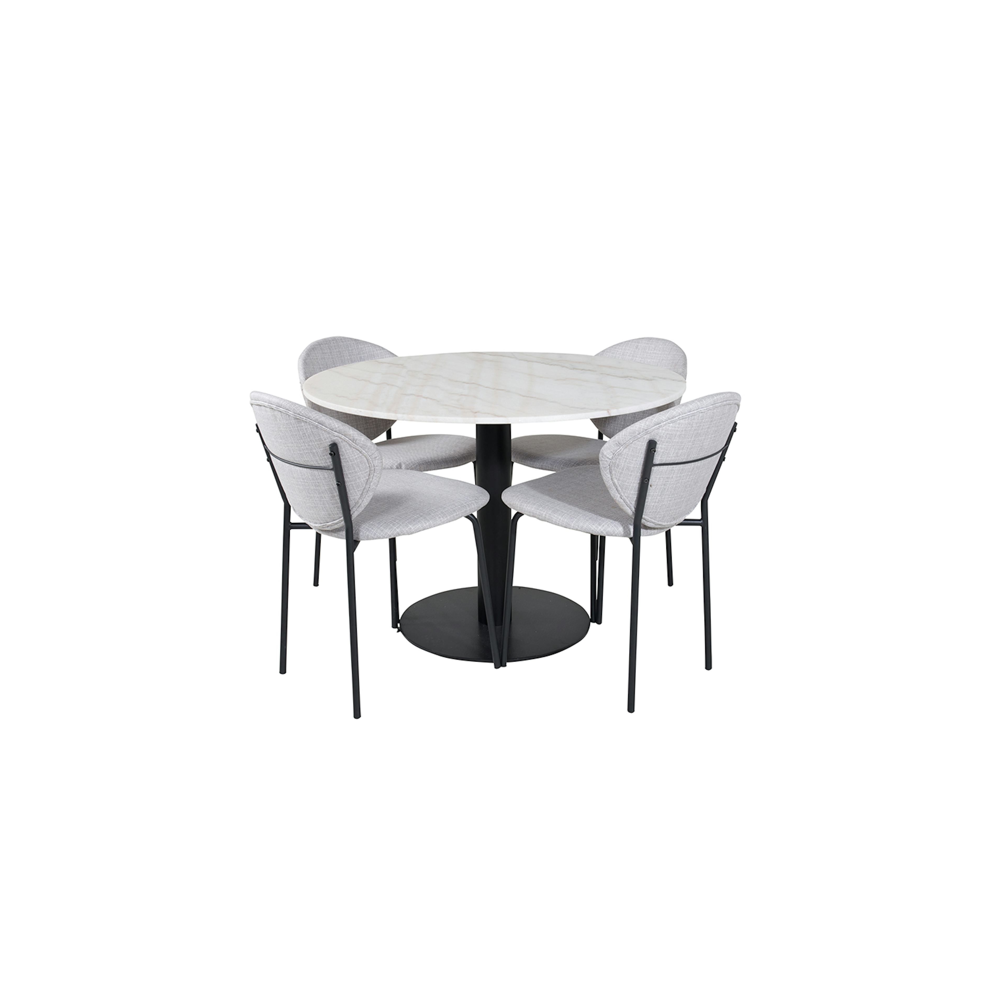 Matgrupp Venture Home Estelle med 4 Valor Stolar PolyEstelletyg