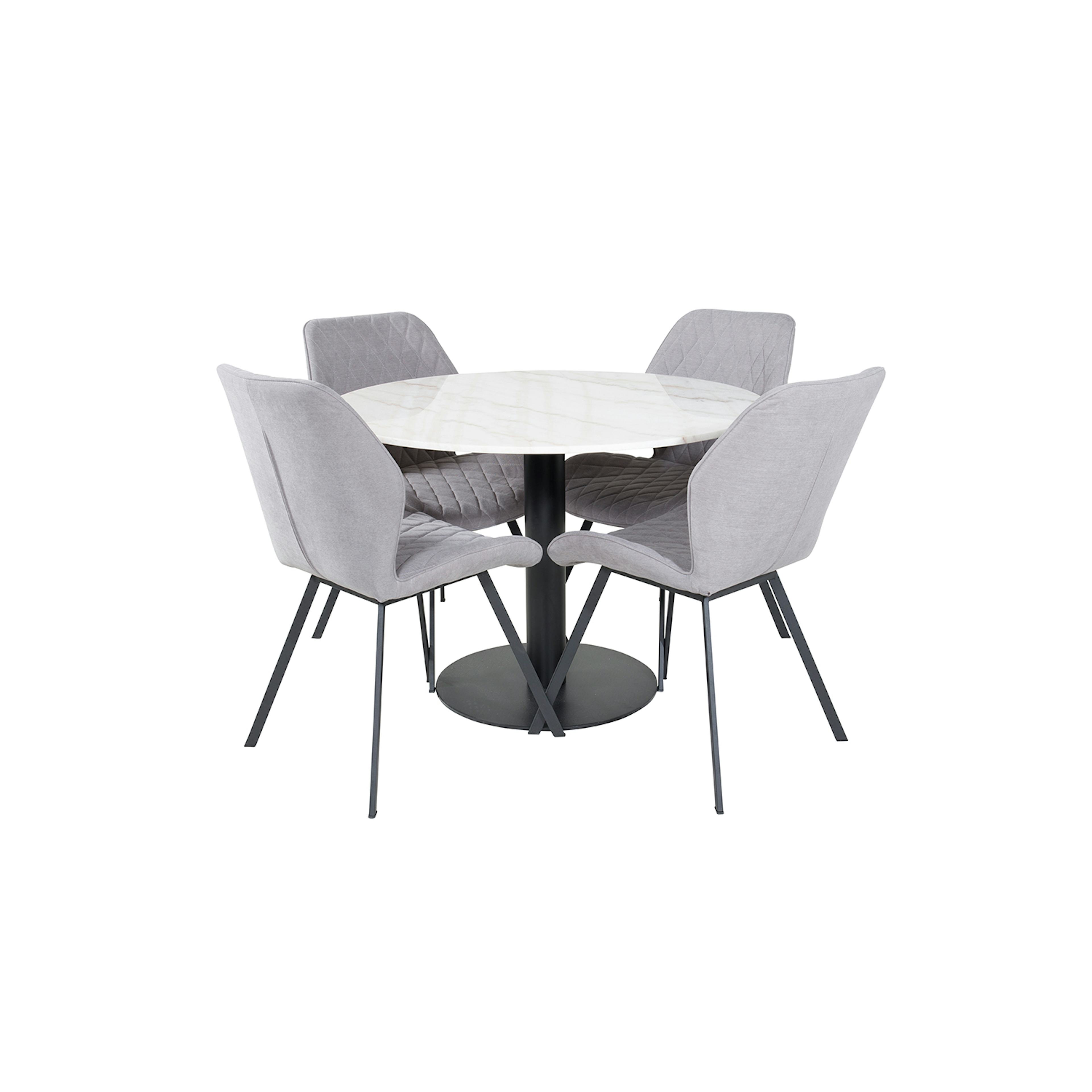 Matgrupp Venture Home Estelle med 4 Geneva Stolar PolyEstelletyg