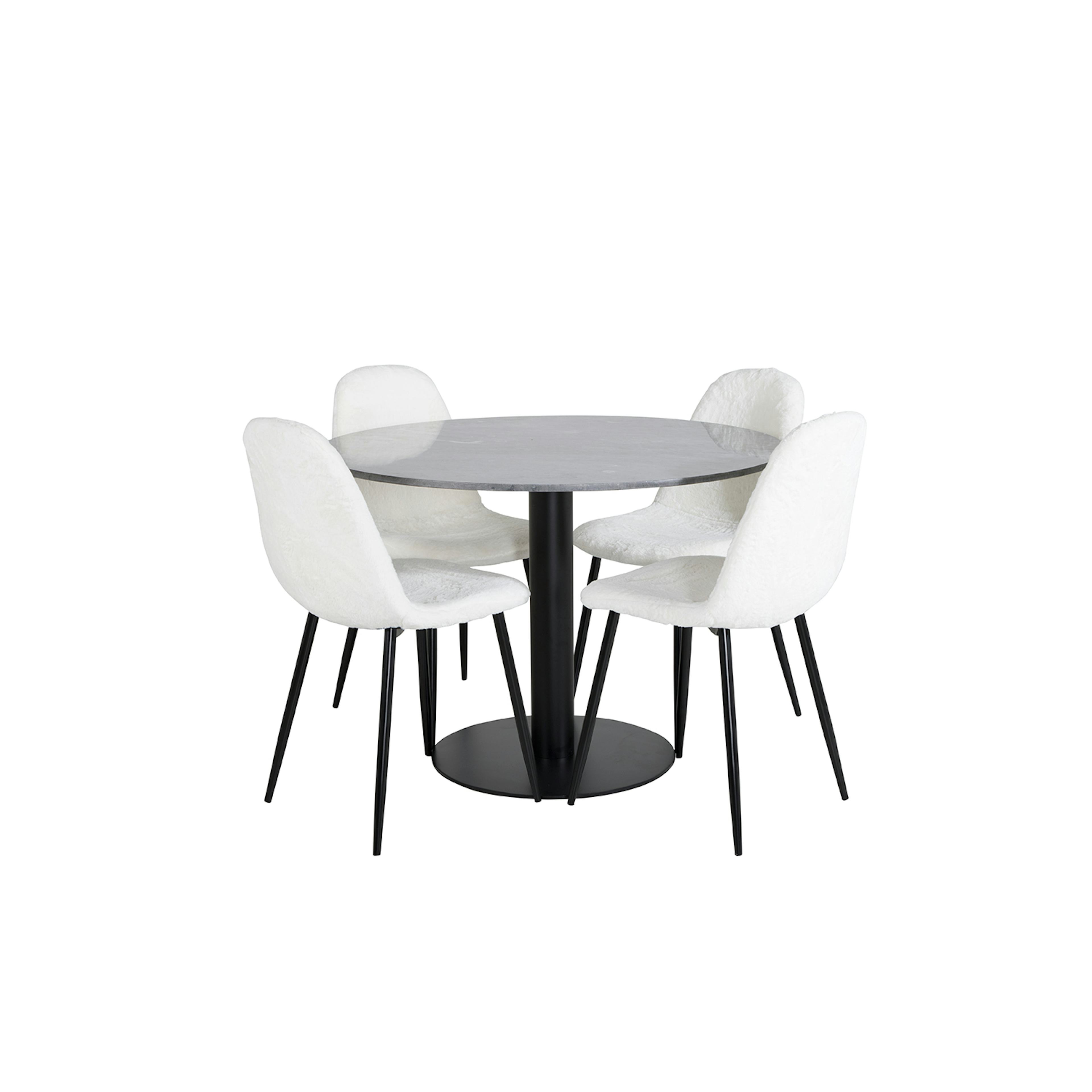 Matgrupp Venture Home Estelle med 4 Pooya Stolar PolyEstelletyg