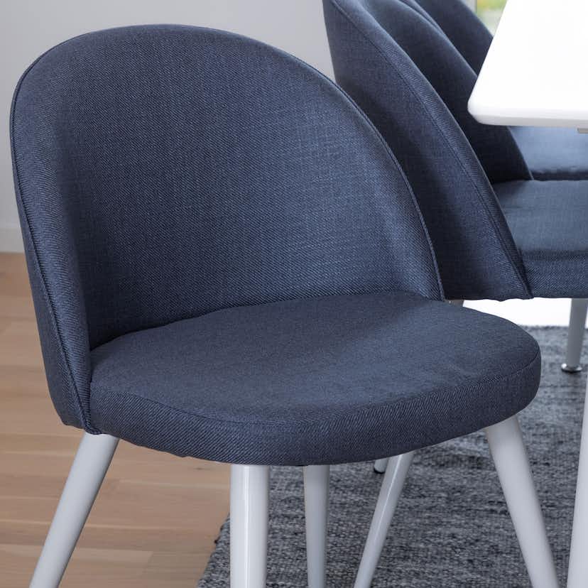 Matgrupp Venture Home Polar med 6 Velvet stolar