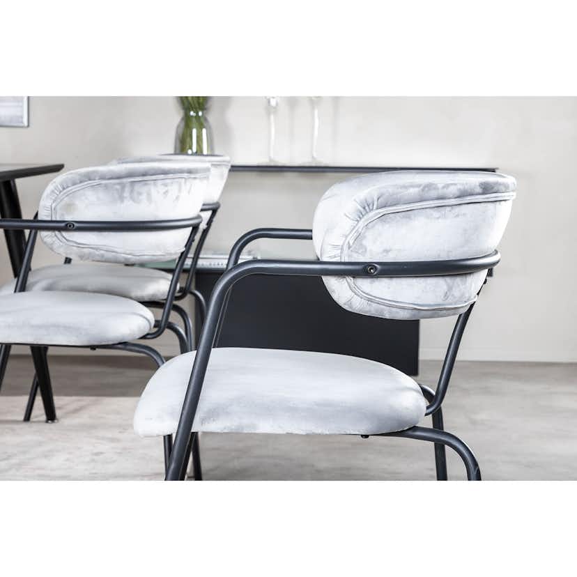 Matgrupp Venture Home Dipp med 6 Arrow stolar