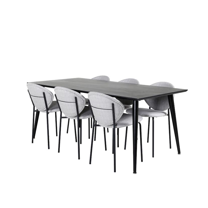 Matgrupp Venture Home Dipp med 6 Vault stolar