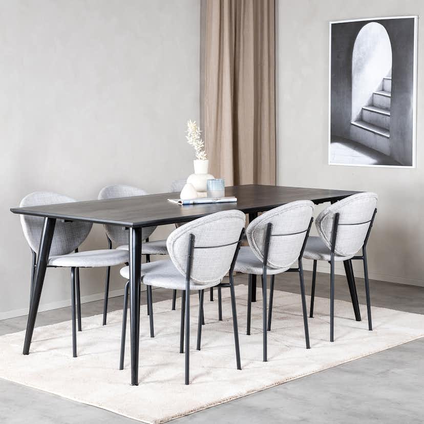 Matgrupp Venture Home Dipp med 6 Vault stolar